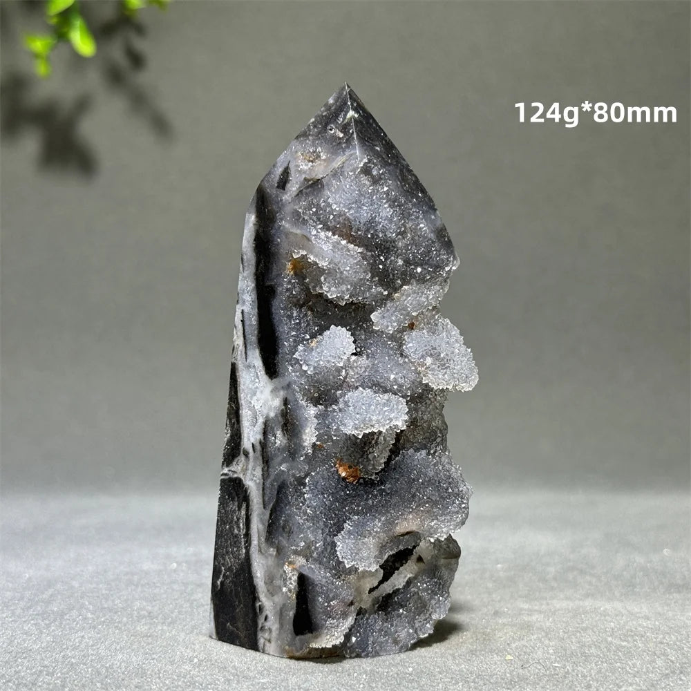 Natural Quartz Sphalerite Original Stone Obelisk Spiritual Therapy Meditation Witchcraft Best Collection Energy Home Decoration