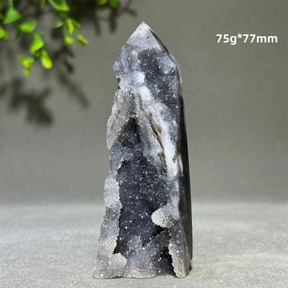 Natural Quartz Sphalerite Original Stone Obelisk Spiritual Therapy Meditation Witchcraft Best Collection Energy Home Decoration
