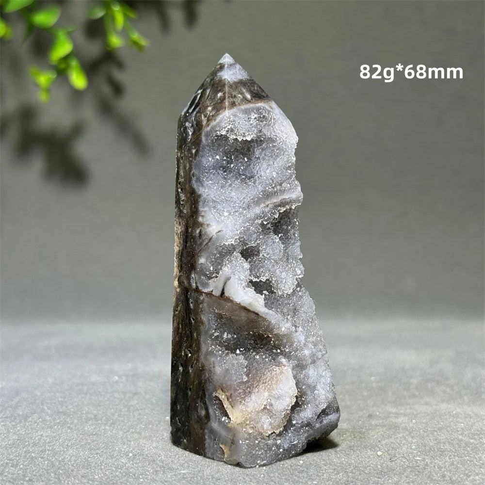 Natural Quartz Sphalerite Original Stone Obelisk Spiritual Therapy Meditation Witchcraft Best Collection Energy Home Decoration