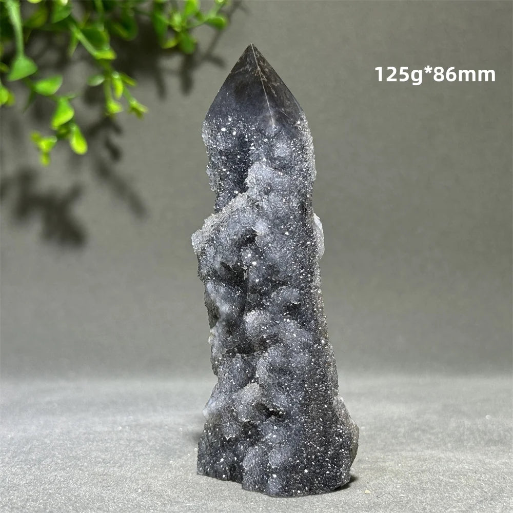 Natural Quartz Sphalerite Original Stone Obelisk Spiritual Therapy Meditation Witchcraft Best Collection Energy Home Decoration