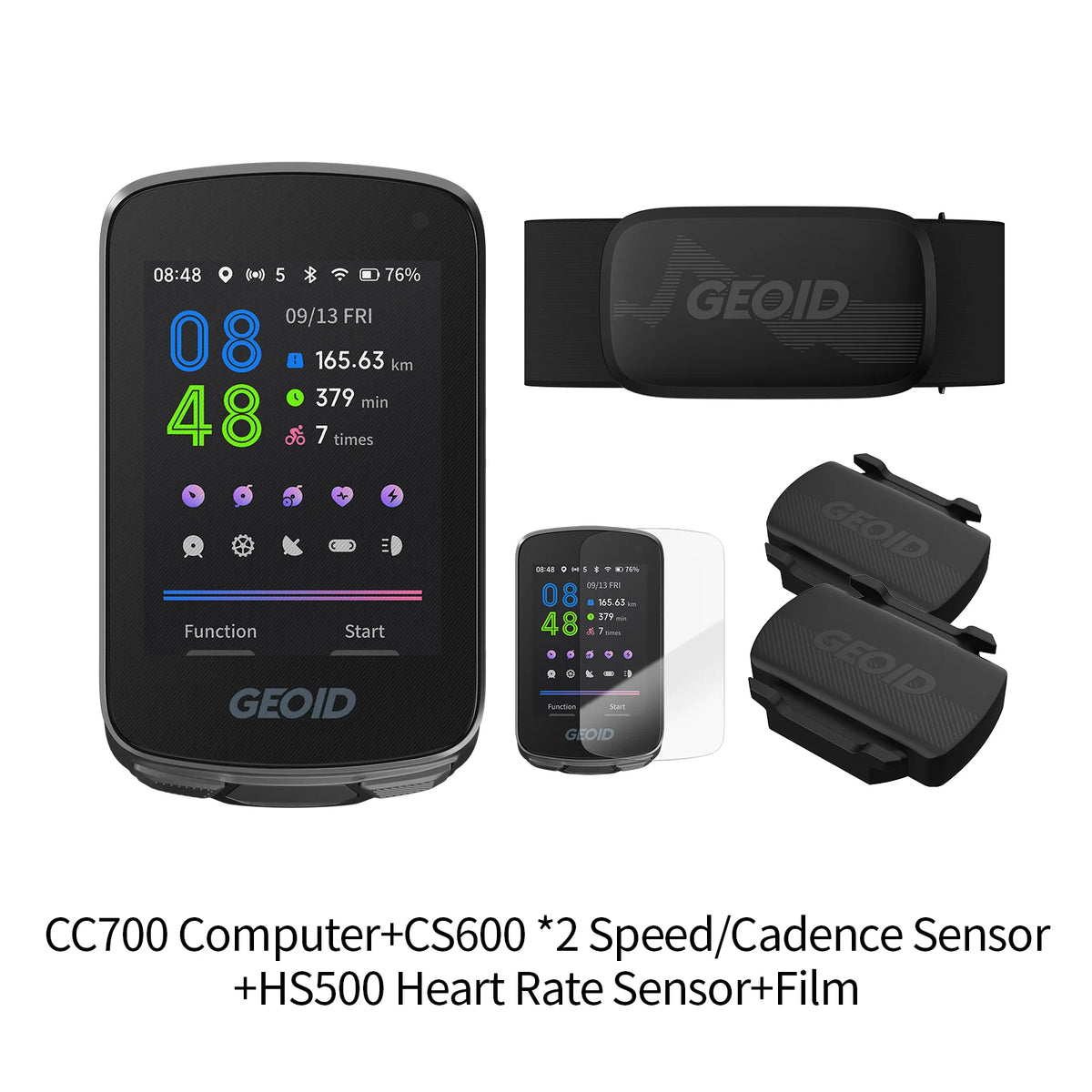 GEOID CC700/PRO Bike Computer Wireless Color Screen Bicycle Speedometer ANT+ WIFI Cycling Speedometer IPX7 Waterproof Odometer