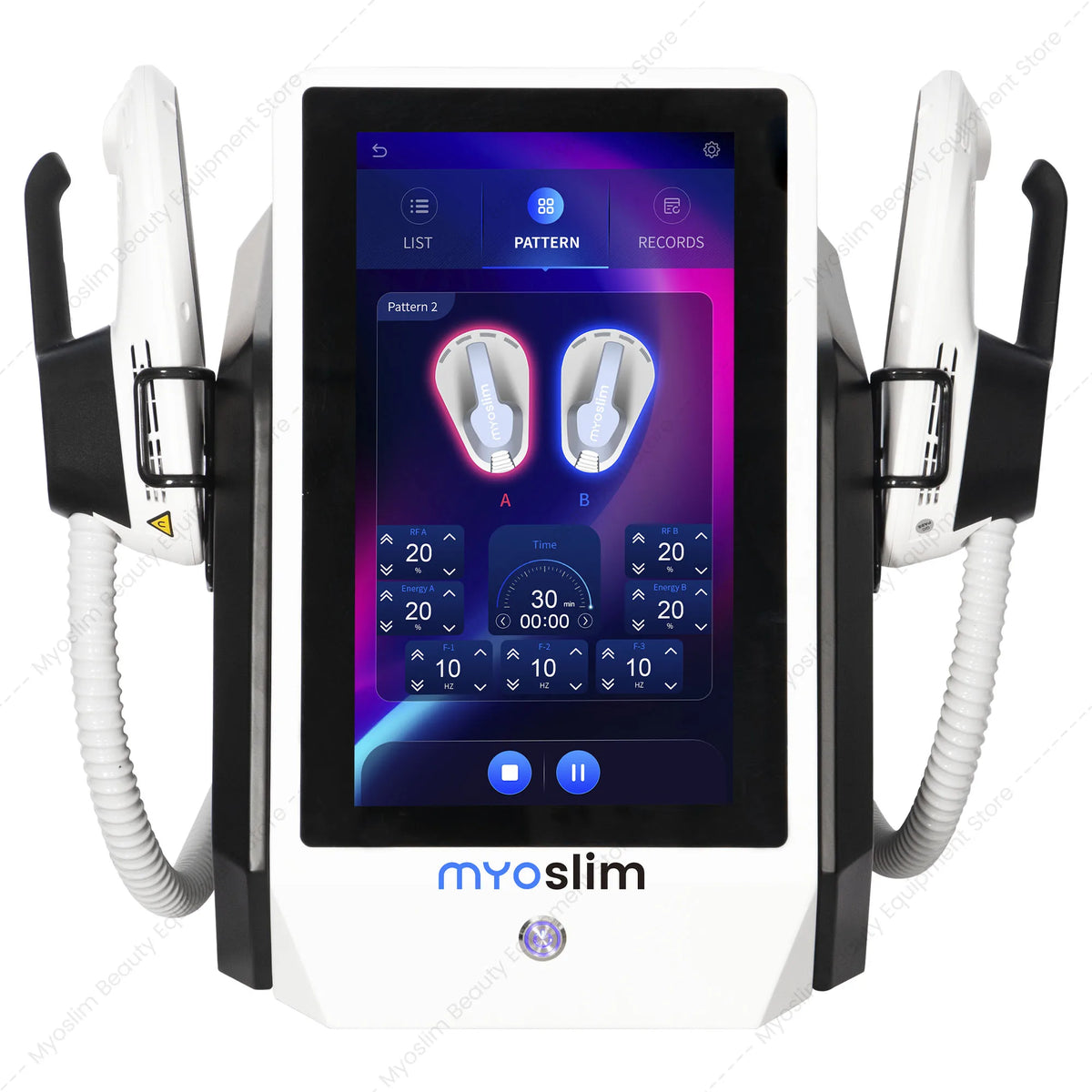 MYOslim HI‑EMT Body Sculpt Machine Dual Handles Muscle Building Fat Burning Buttock Lifting Pelvic Floor Repair Salon Device