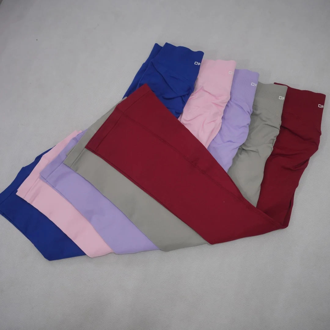 DF-LOGO Women Seamless Flared Leggings Quick Dry Breathable Butt Lifting Flare Yoga Pants Gym Fitness Pilates Workout Sports