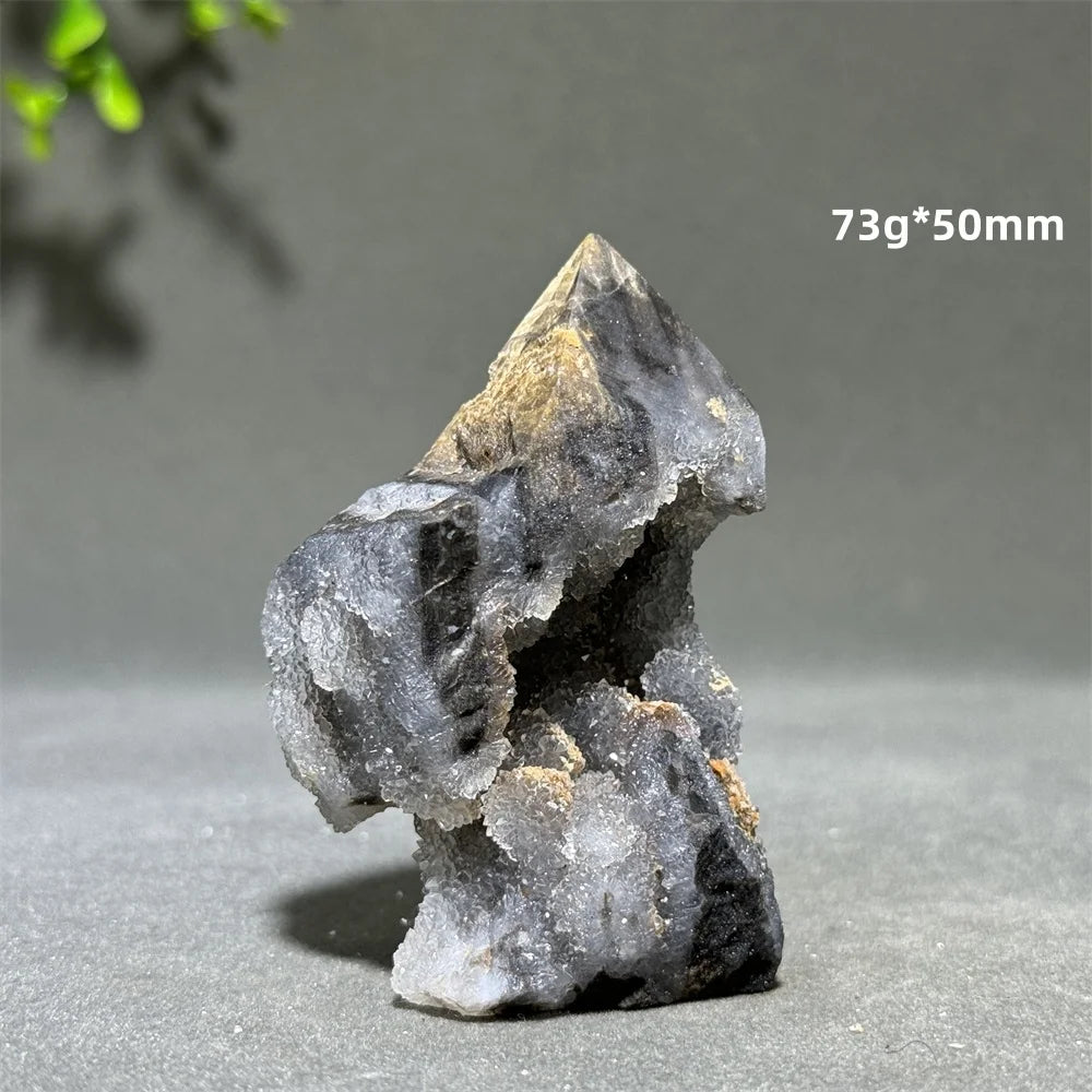 Natural Quartz Sphalerite Original Stone Obelisk Spiritual Therapy Meditation Witchcraft Best Collection Energy Home Decoration