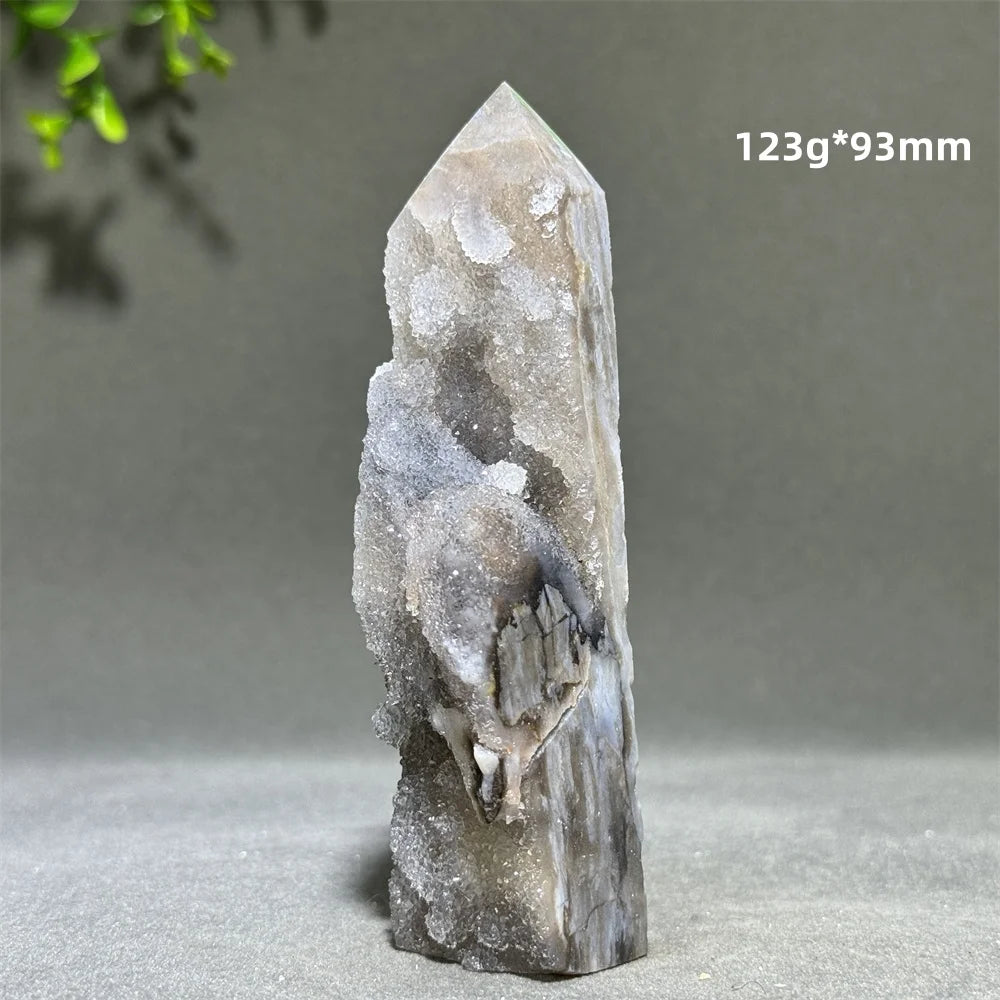 Natural Quartz Sphalerite Original Stone Obelisk Spiritual Therapy Meditation Witchcraft Best Collection Energy Home Decoration