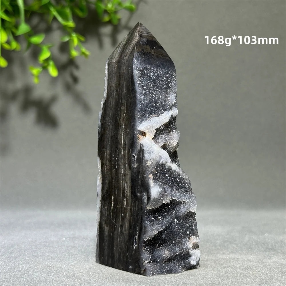 Natural Quartz Sphalerite Original Stone Obelisk Spiritual Therapy Meditation Witchcraft Best Collection Energy Home Decoration