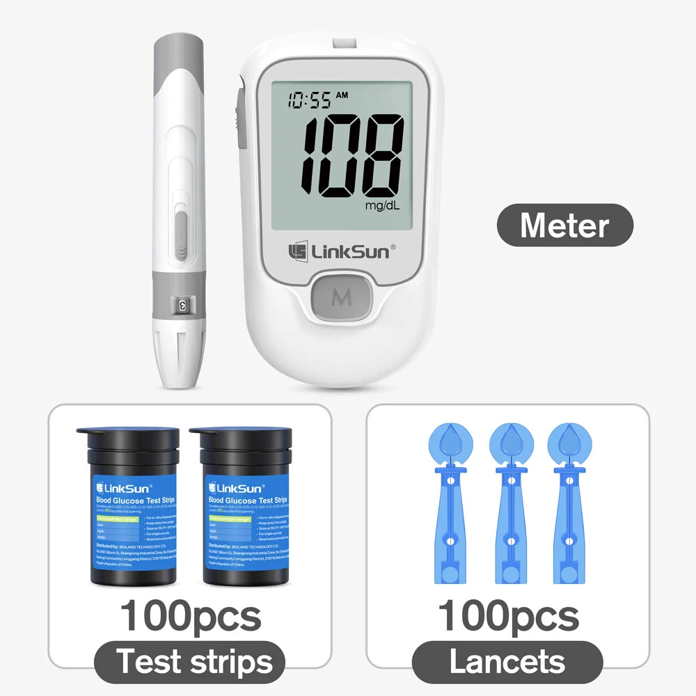 Blood Glucose Monitor G-425-1 50 Strips High-Precision+ Brightness 1 Blood Sugar Monitor 1 Lancing Device Diabetes Testing Kit