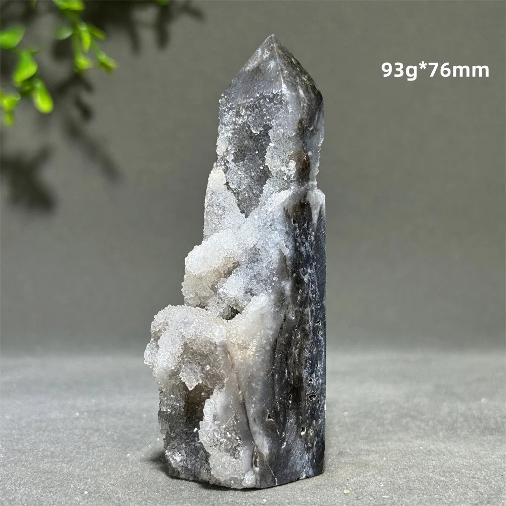 Natural Quartz Sphalerite Original Stone Obelisk Spiritual Therapy Meditation Witchcraft Best Collection Energy Home Decoration