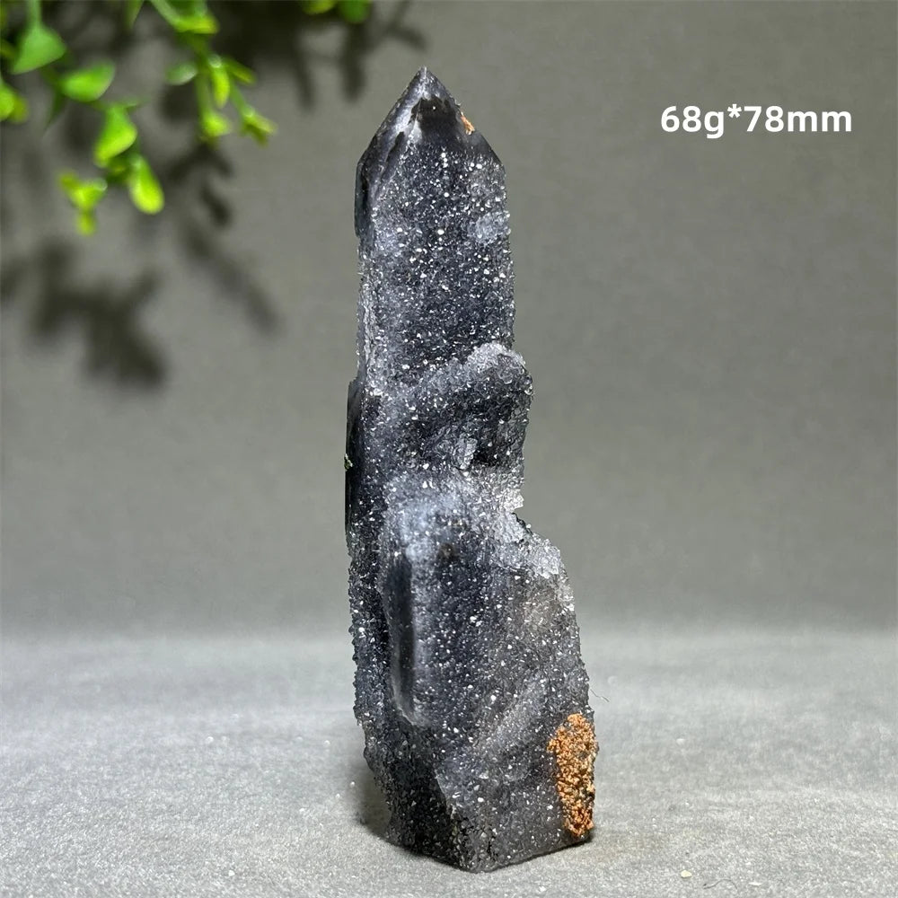 Natural Quartz Sphalerite Original Stone Obelisk Spiritual Therapy Meditation Witchcraft Best Collection Energy Home Decoration