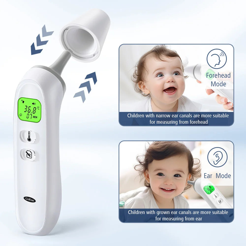 Cofoe Infrared Fever Thermometer Medical Household Digital LCD Infant Adult Non-contact Body Temperature Ear Thermometer
