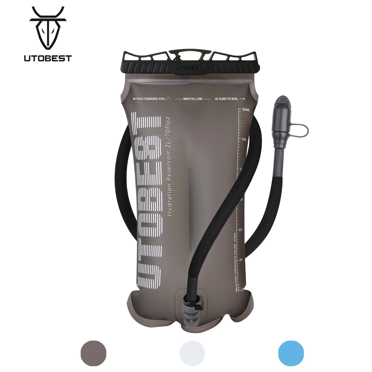 UTOBEST 1.5L/2L/3L Water Bladder Hydration Pack Reservoir TPU Water Storage Bag for Camping Cycling Running Hiking