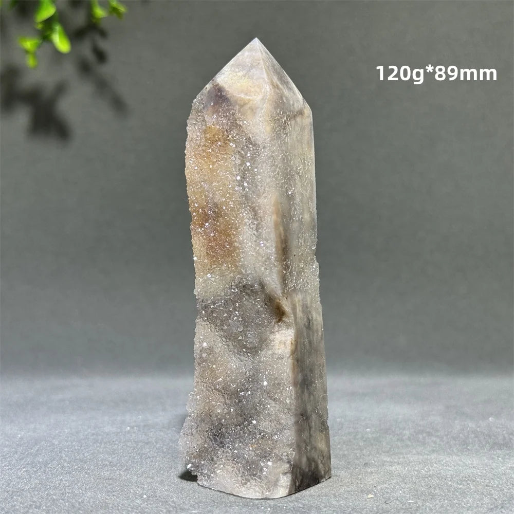 Natural Quartz Sphalerite Original Stone Obelisk Spiritual Therapy Meditation Witchcraft Best Collection Energy Home Decoration