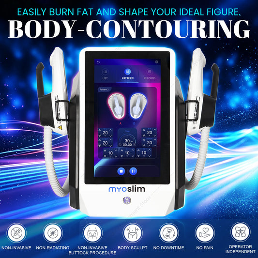 MYOslim HI‑EMT Body Sculpt Machine Dual Handles Muscle Building Fat Burning Buttock Lifting Pelvic Floor Repair Salon Device