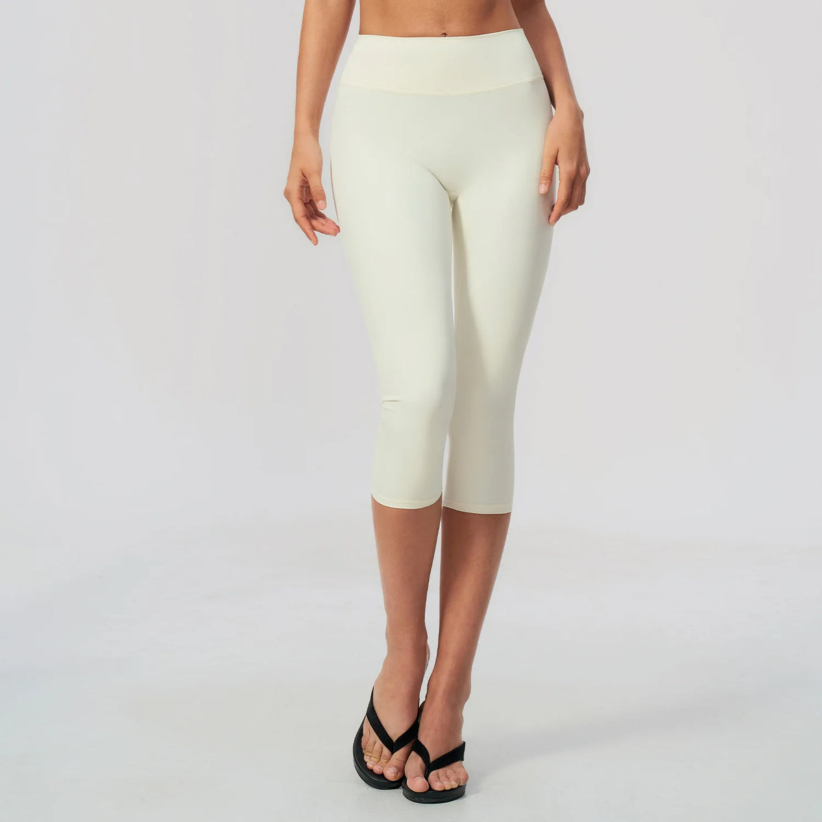 NCLAGEN Sport Leggings Women High Waist Yoga Capris Tight Slim Fit Mid Length Running Sports Pants For Outdoor Fitness Workout