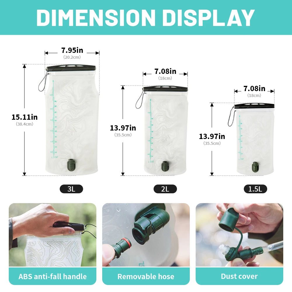 Naturehike Spring Water Bag Outdoor Camping Hiking Trekking Climbing Drinking Bottle