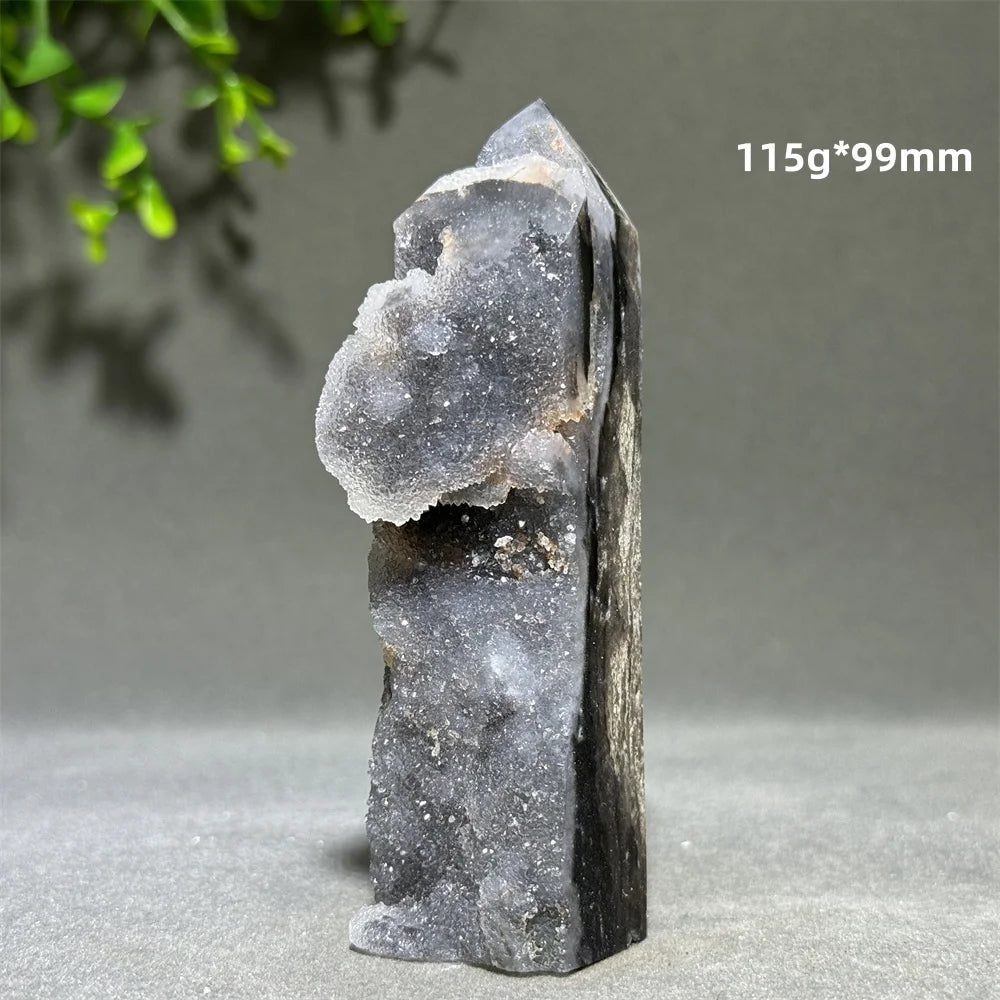 Natural Quartz Sphalerite Original Stone Obelisk Spiritual Therapy Meditation Witchcraft Best Collection Energy Home Decoration