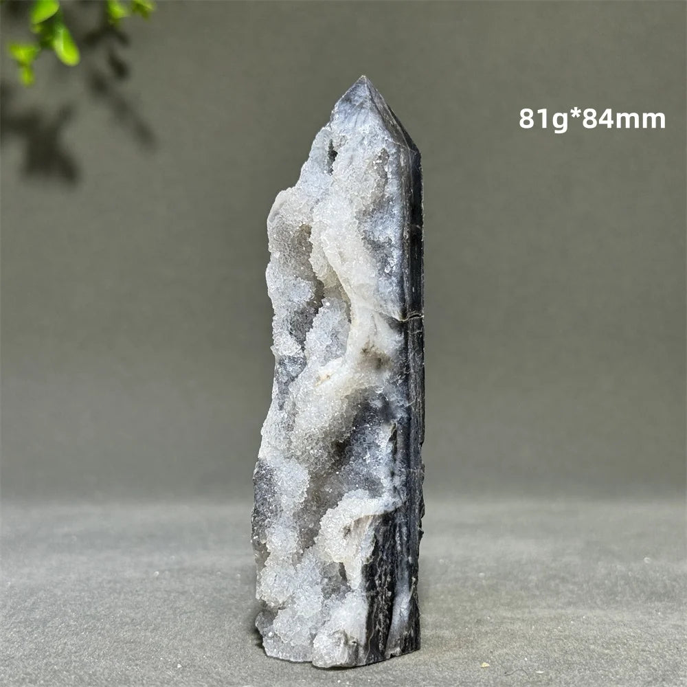 Natural Quartz Sphalerite Original Stone Obelisk Spiritual Therapy Meditation Witchcraft Best Collection Energy Home Decoration