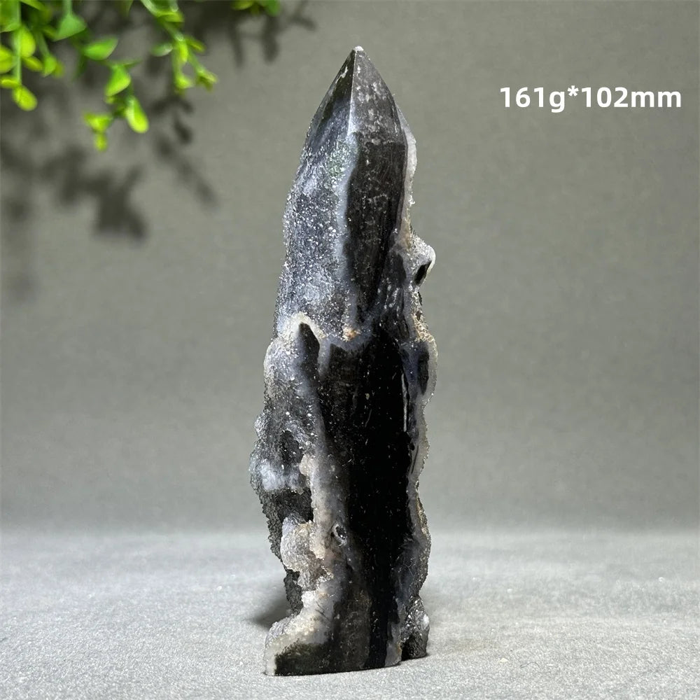 Natural Quartz Sphalerite Original Stone Obelisk Spiritual Therapy Meditation Witchcraft Best Collection Energy Home Decoration