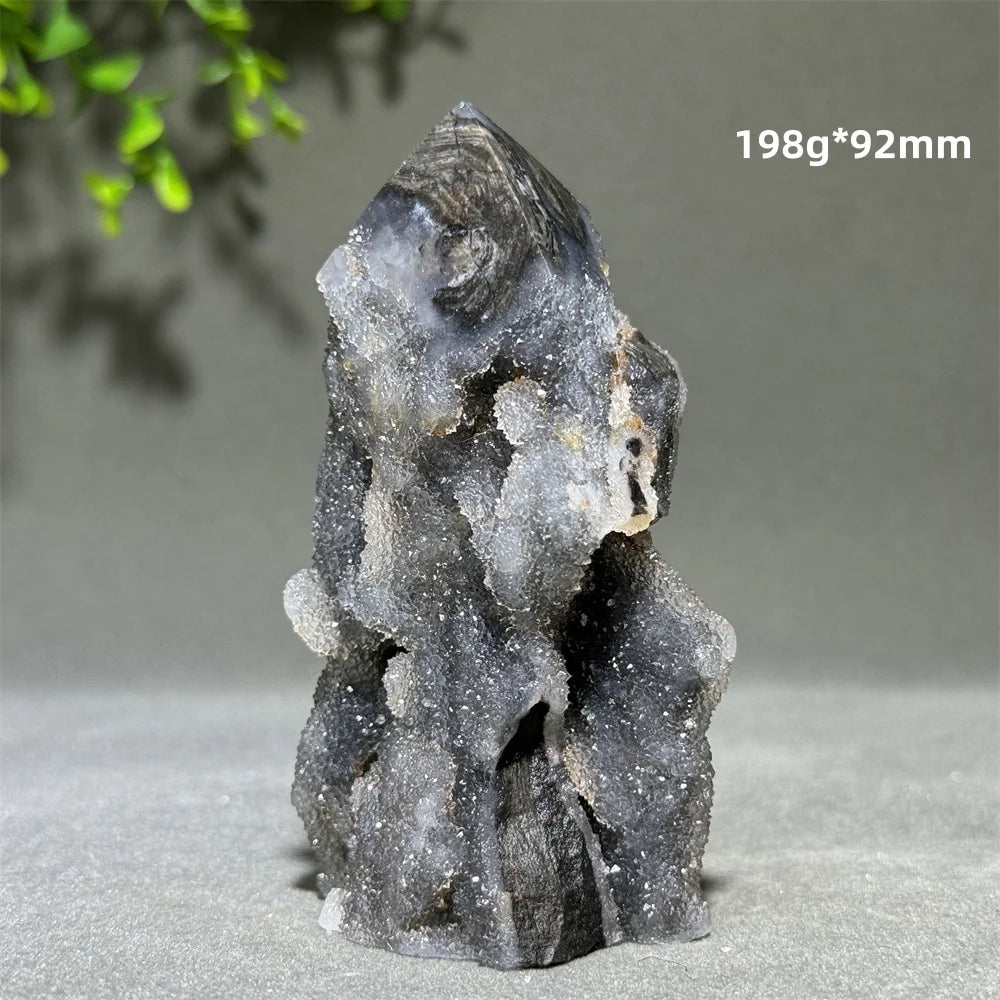 Natural Quartz Sphalerite Original Stone Obelisk Spiritual Therapy Meditation Witchcraft Best Collection Energy Home Decoration