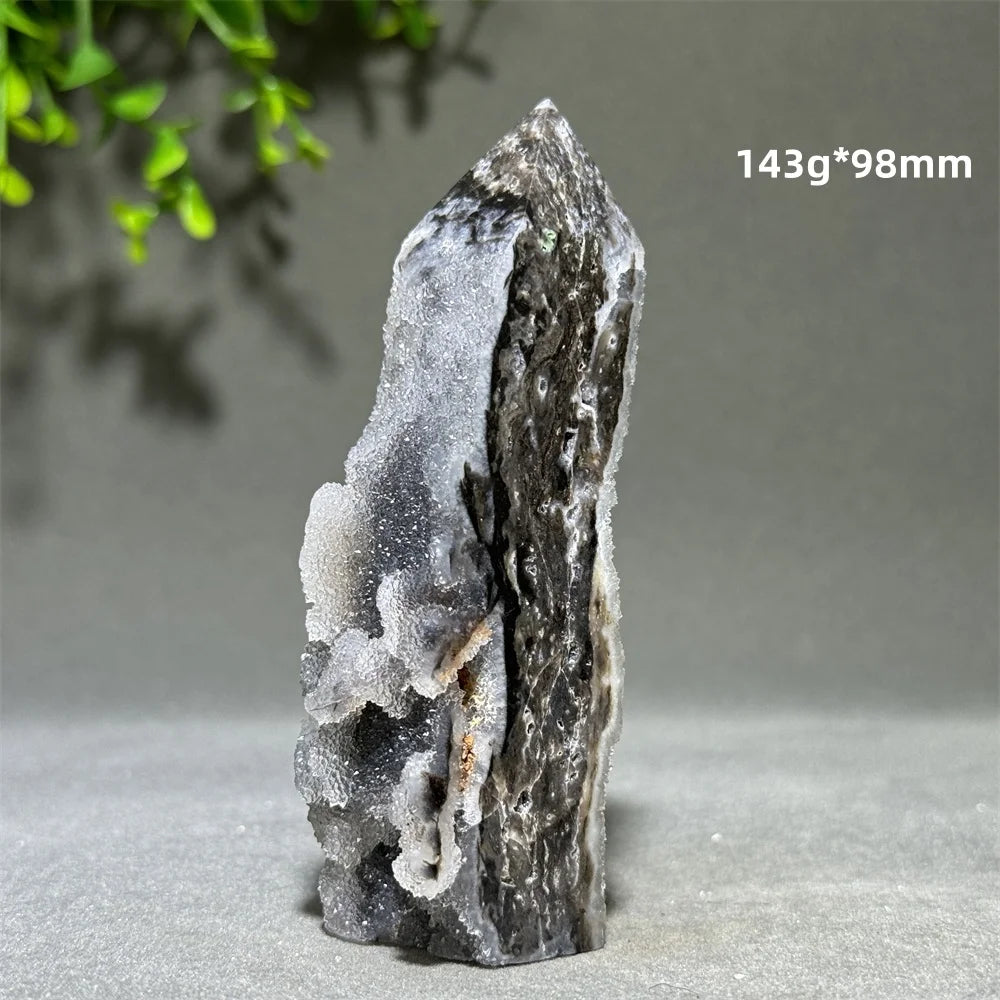 Natural Quartz Sphalerite Original Stone Obelisk Spiritual Therapy Meditation Witchcraft Best Collection Energy Home Decoration