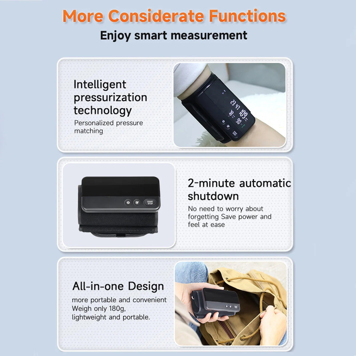 Yonker Upper Arm Bluetooth Rechargeable Blood Pressure Monitor Digital Blood Pressure Meter with APP for iOS and Android