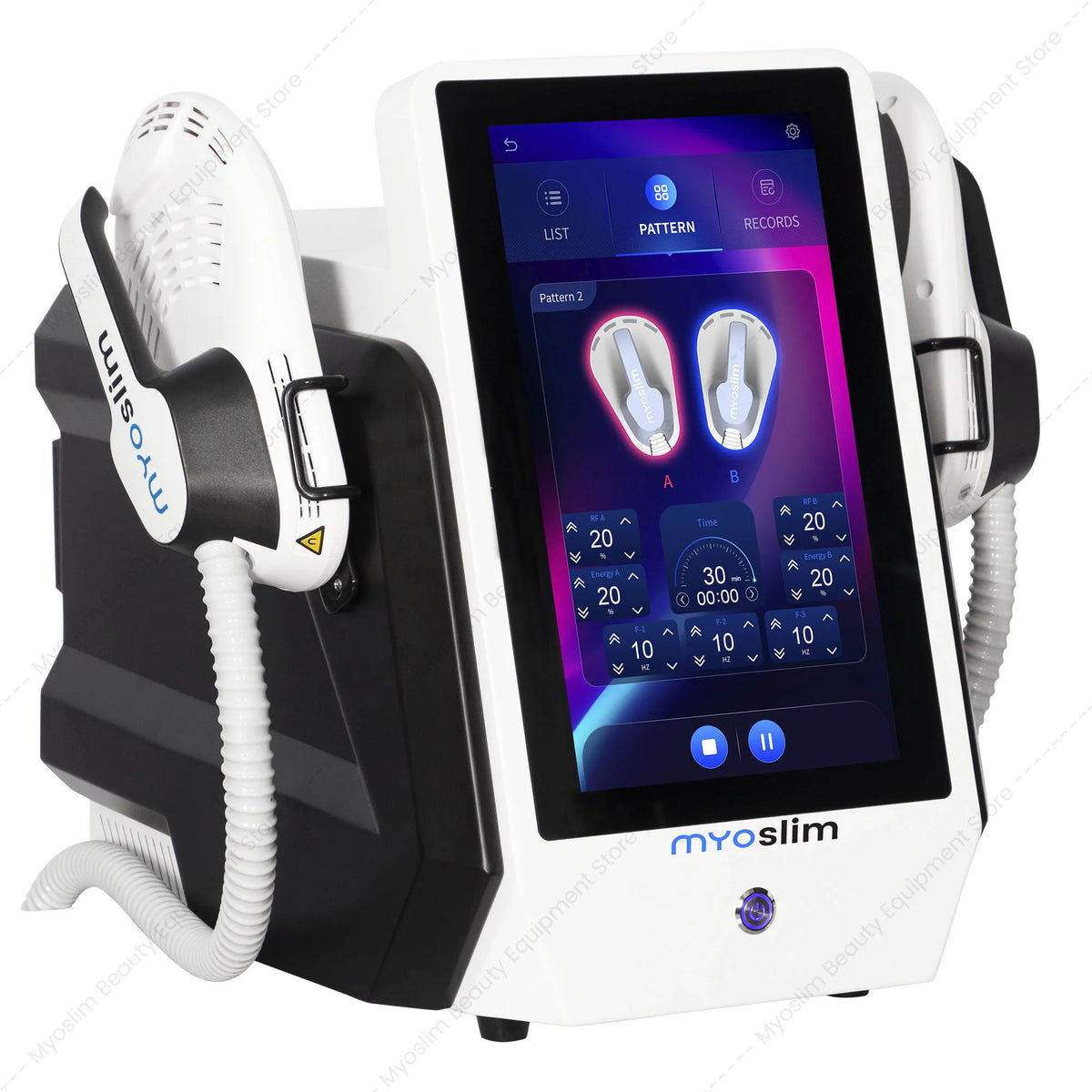 MYOslim HI‑EMT Body Sculpt Machine Dual Handles Muscle Building Fat Burning Buttock Lifting Pelvic Floor Repair Salon Device