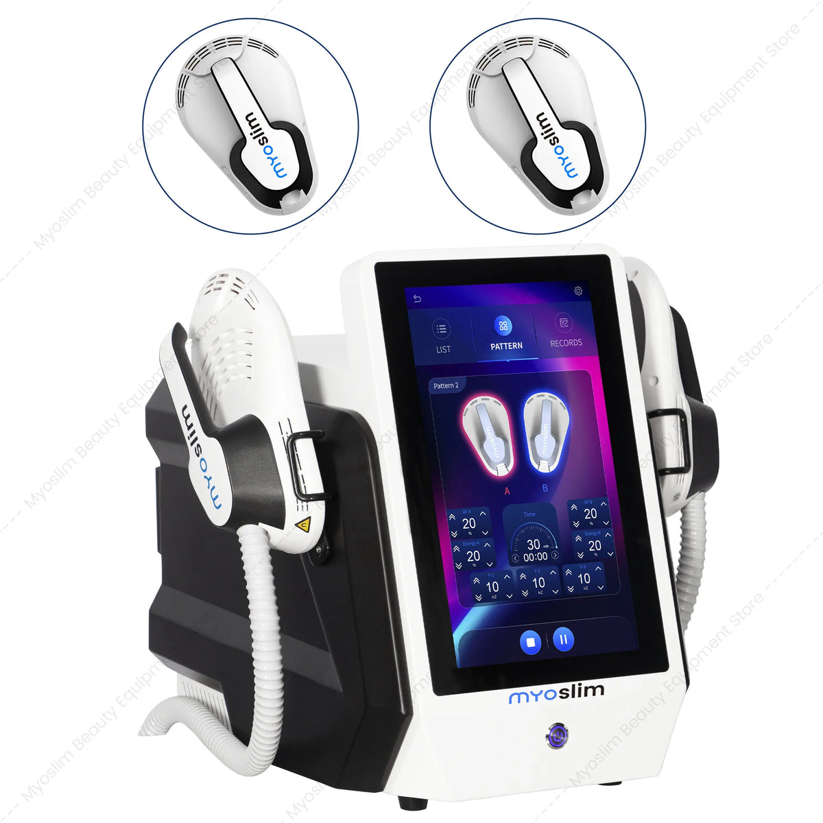 MYOslim HI‑EMT Body Sculpt Machine Dual Handles Muscle Building Fat Burning Buttock Lifting Pelvic Floor Repair Salon Device