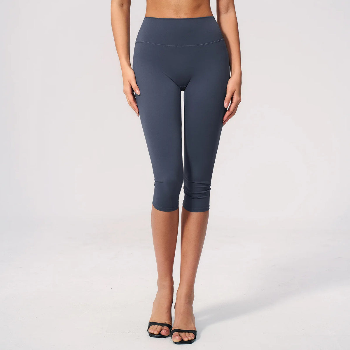NCLAGEN Sport Leggings Women High Waist Yoga Capris Tight Slim Fit Mid Length Running Sports Pants For Outdoor Fitness Workout