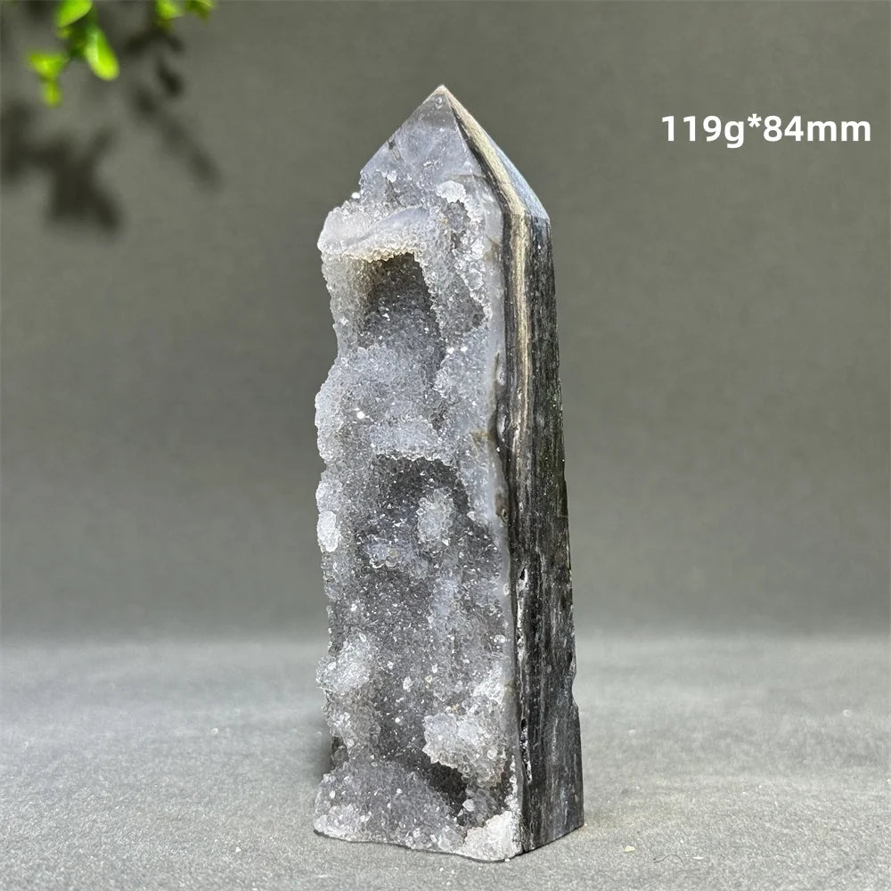 Natural Quartz Sphalerite Original Stone Obelisk Spiritual Therapy Meditation Witchcraft Best Collection Energy Home Decoration