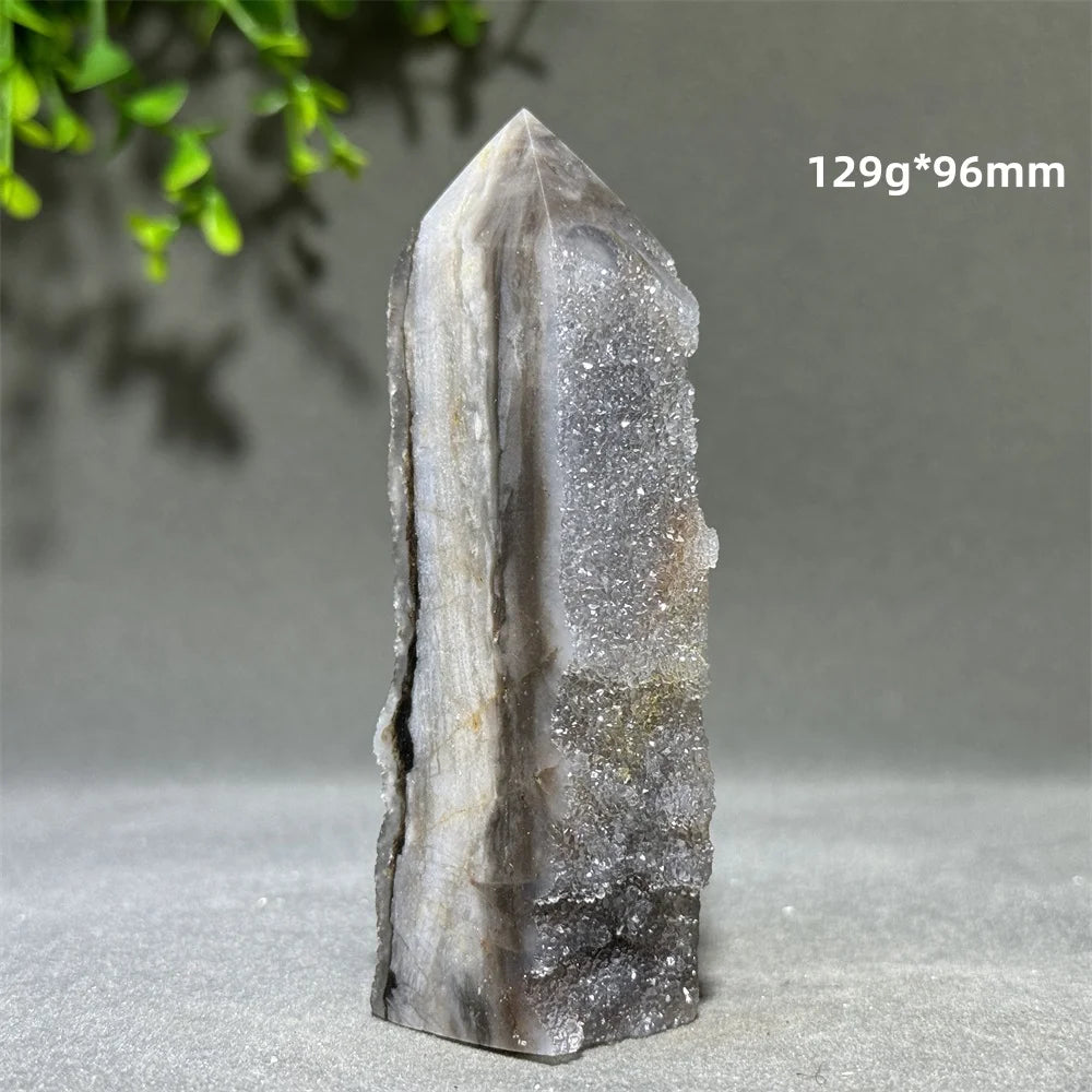 Natural Quartz Sphalerite Original Stone Obelisk Spiritual Therapy Meditation Witchcraft Best Collection Energy Home Decoration