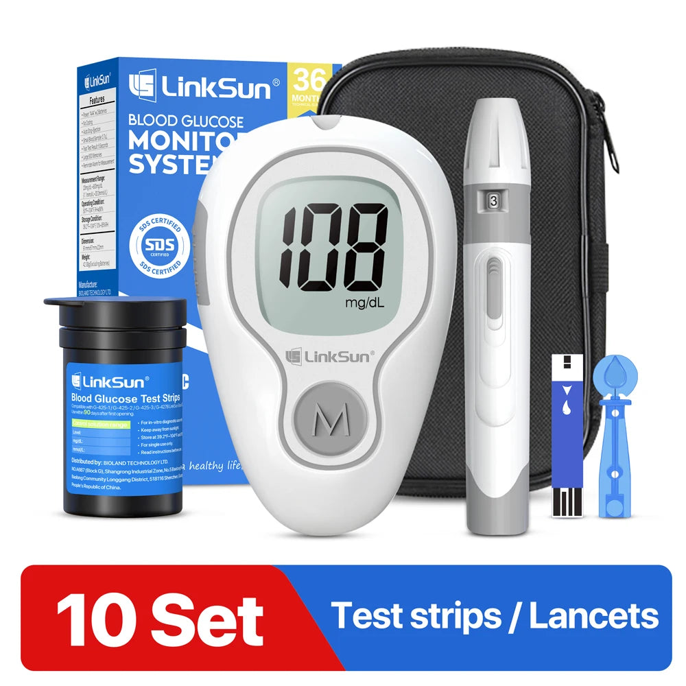 Blood Glucose Monitor G-425-1 50 Strips High-Precision+ Brightness 1 Blood Sugar Monitor 1 Lancing Device Diabetes Testing Kit
