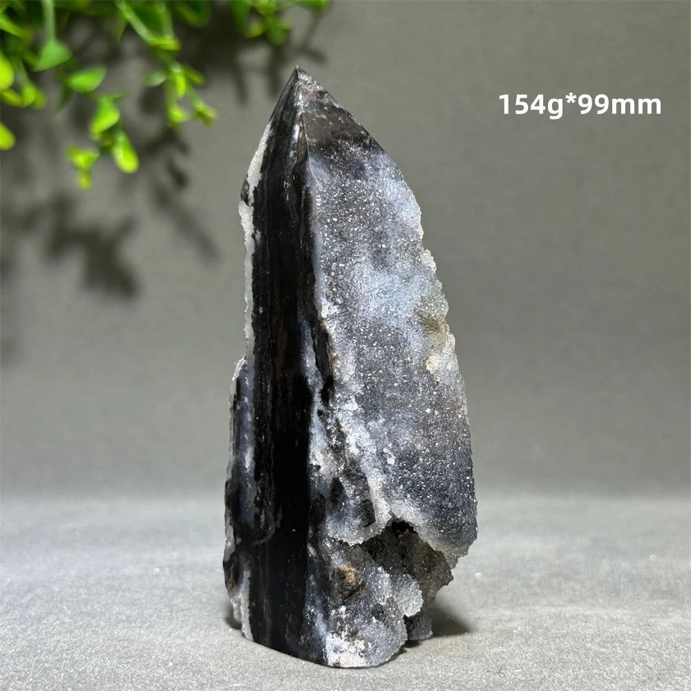 Natural Quartz Sphalerite Original Stone Obelisk Spiritual Therapy Meditation Witchcraft Best Collection Energy Home Decoration
