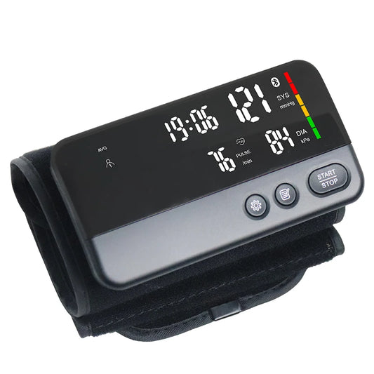 Yonker Upper Arm Bluetooth Rechargeable Blood Pressure Monitor Digital Blood Pressure Meter with APP for iOS and Android
