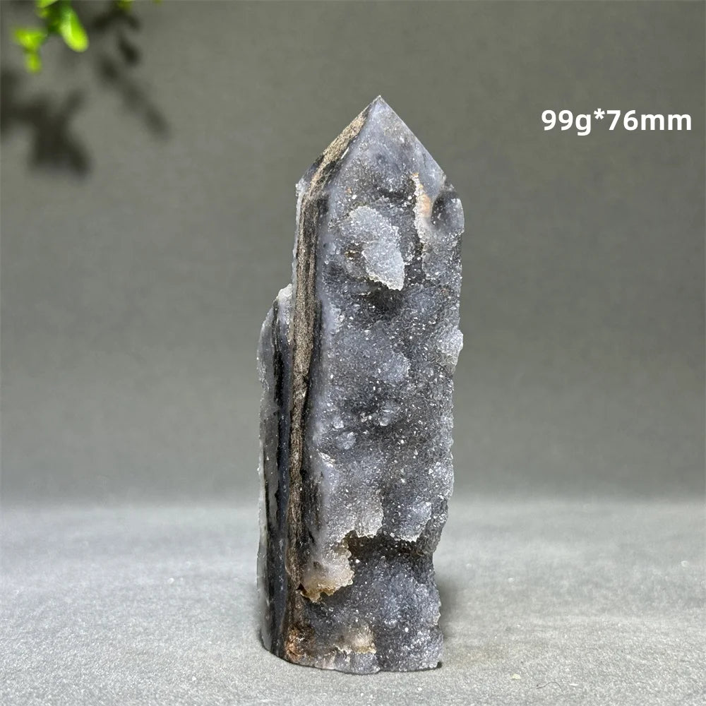 Natural Quartz Sphalerite Original Stone Obelisk Spiritual Therapy Meditation Witchcraft Best Collection Energy Home Decoration