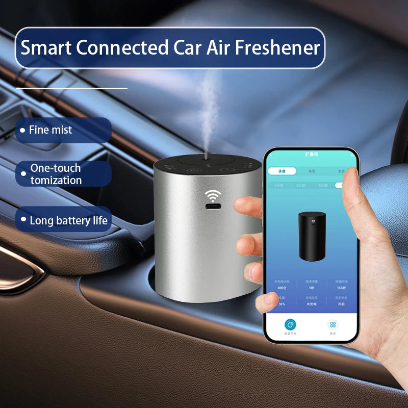 Car Flavoring Diffuser Electric Fragrance Air Freshener Portable Waterless Oil Diffuser for Cars Home Bedroom Air Humidifier